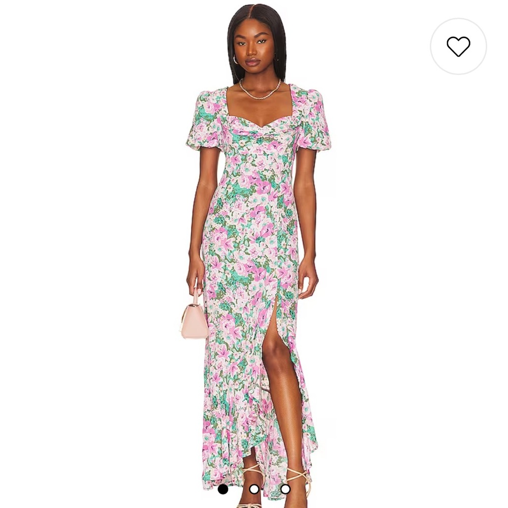 ASTR - Dayanara Dress in Green & Pink Floral
